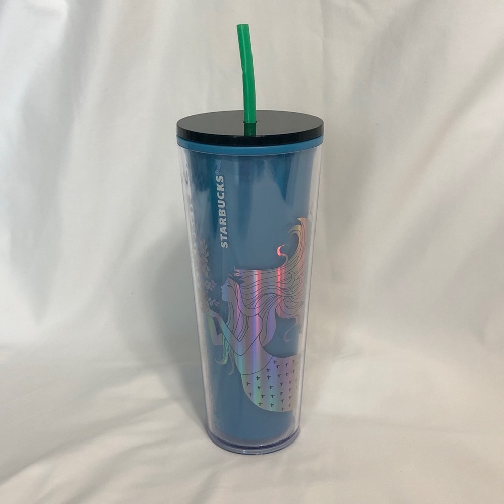Starbucks Blue Tumbler with Mermaid